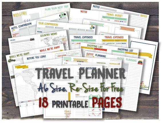 trip planner a6 inserts travelers notebook a 6 hobonichi weeks etsy