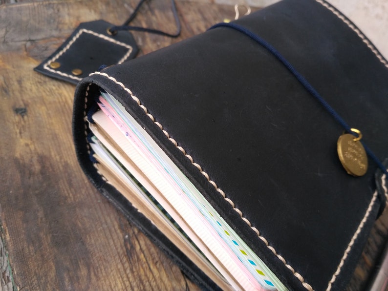A6 travelers notebook cover leather wide chunky journal Etsy