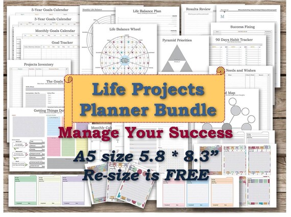 Filofax A5 Inserts Printable Planner Refills 2017 Agenda Undated Any Re Size Is Free - 