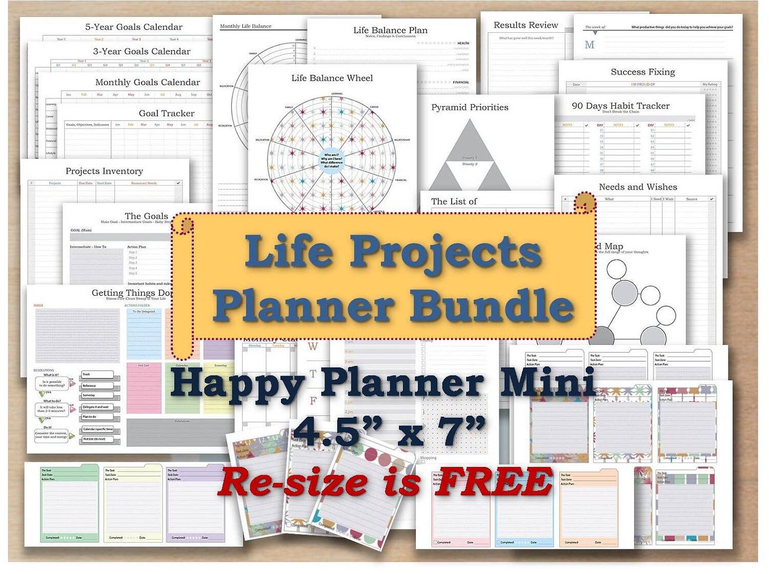 Happy planner mini inserts printable pages mambi agenda refill Etsy