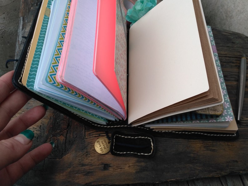 A6 travelers notebook cover leather wide chunky journal Etsy