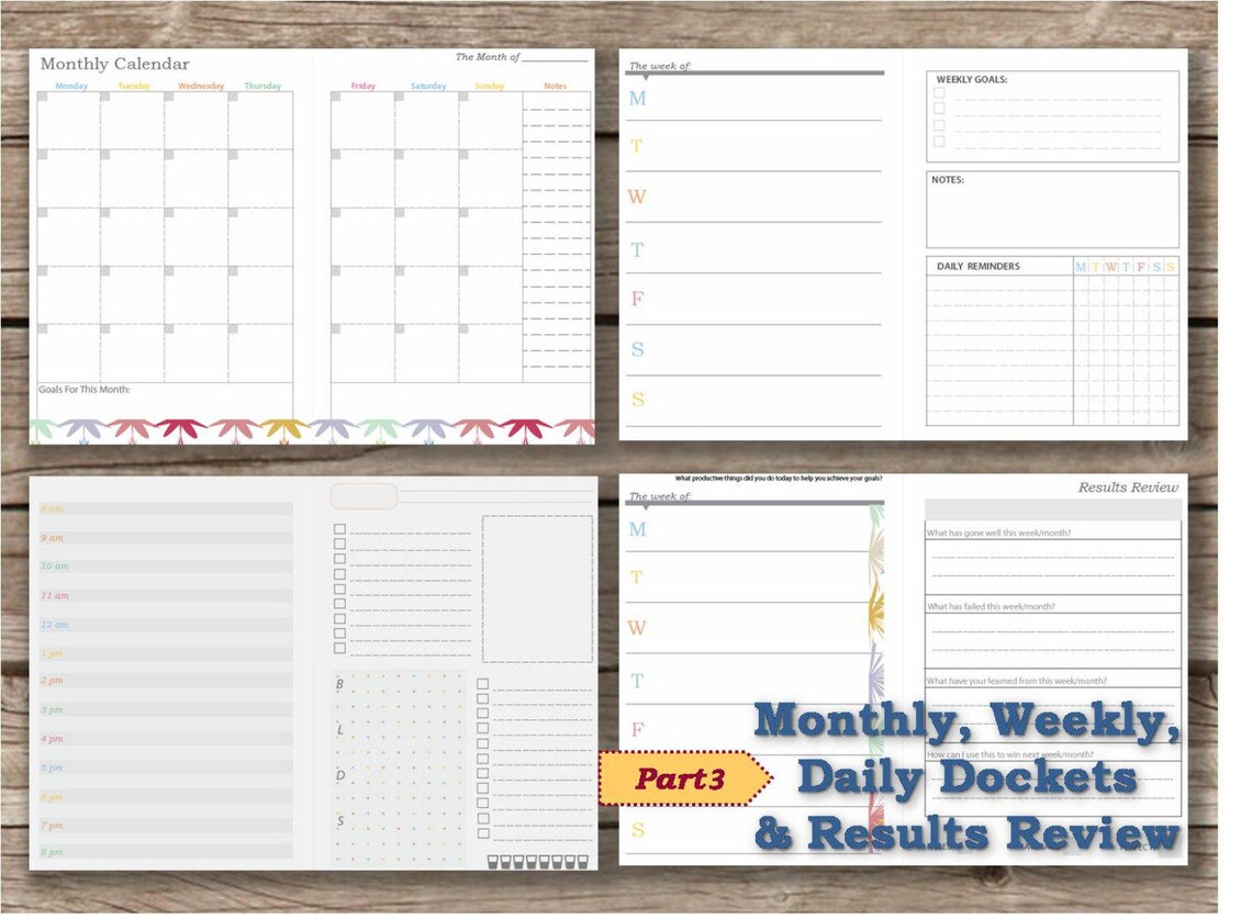 Half size planner printable pages half letter inserts daytimer | Etsy