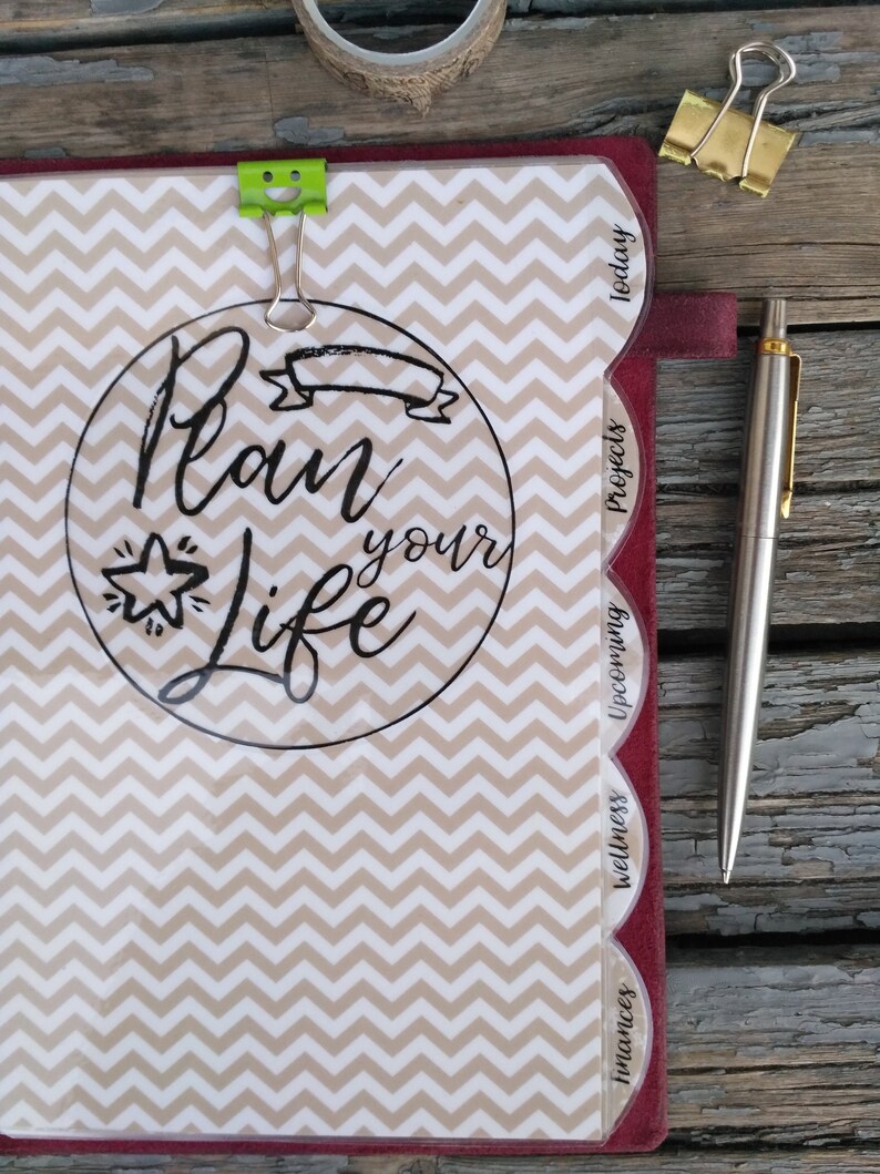 Half letter planner dividers inserts discbound planner Etsy