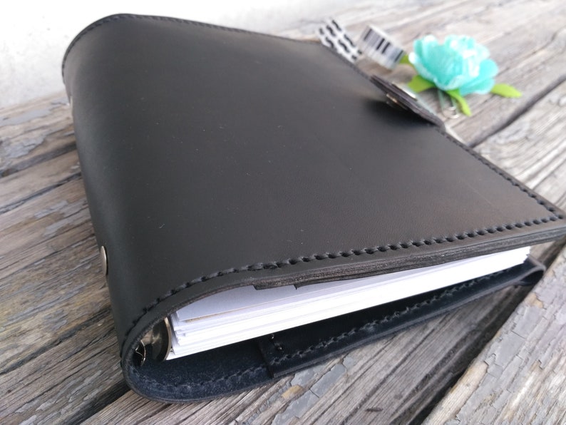 B6 notebook cover ring binder planner refillable leather with Etsy