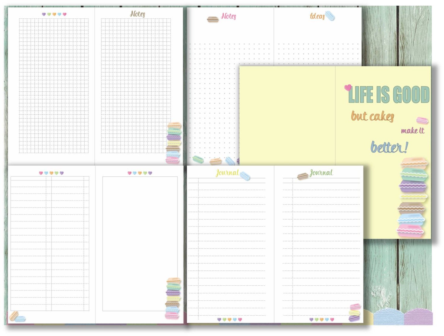 Filofax Personal inserts size planner daily macaron sized cute Etsy