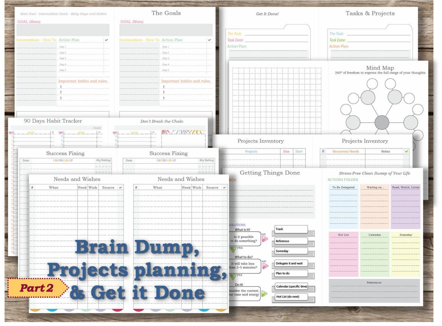 Half size planner printable pages half letter inserts daytimer | Etsy