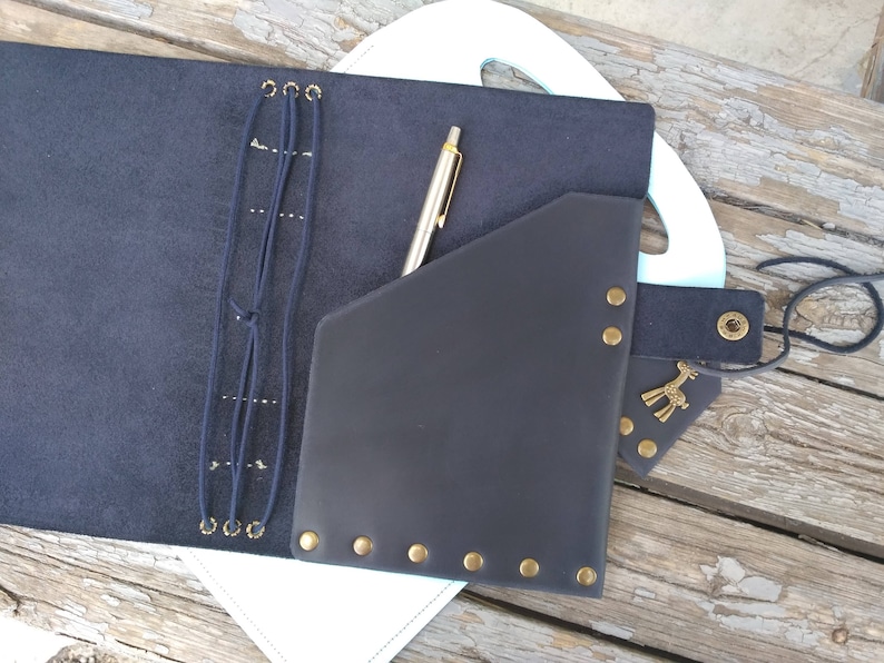 Travelers notebook a5 cover leather planner agenda elastic