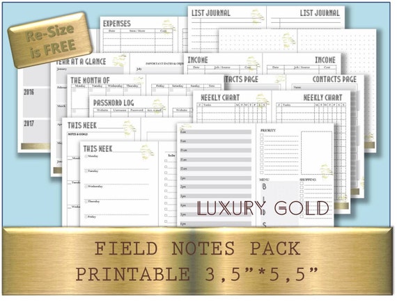 bullet journal printable template midori field notes notebook etsy password journal template