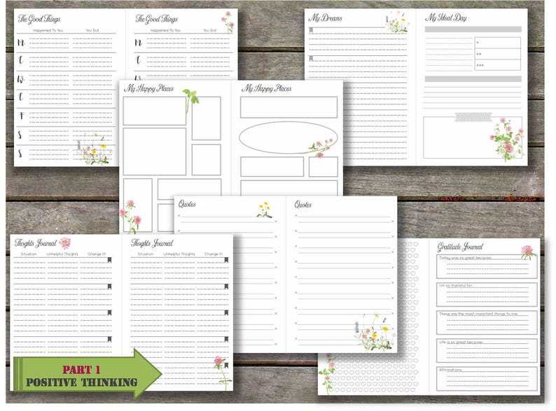 Discbound planner pages printable notebook inserts junior size | Etsy