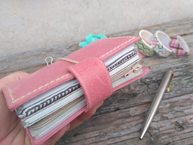 Traveler's notebook cover leather wallet a6 a7 micro tiny Etsy