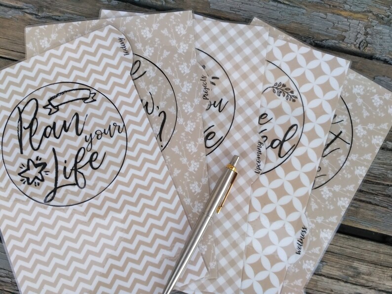 Half letter planner dividers inserts discbound planner Etsy