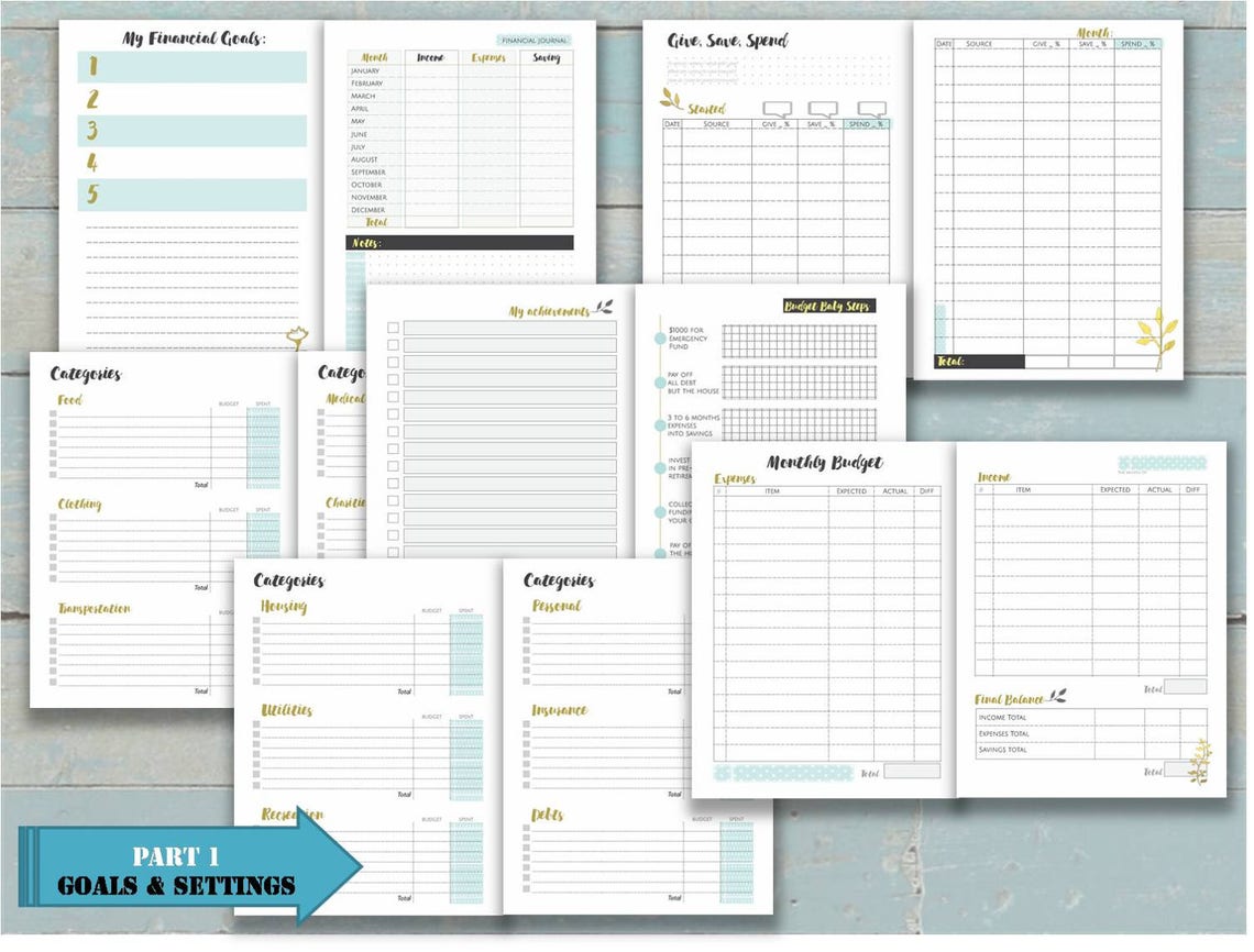 Recollections planner inserts personal digital bill organizer Etsy