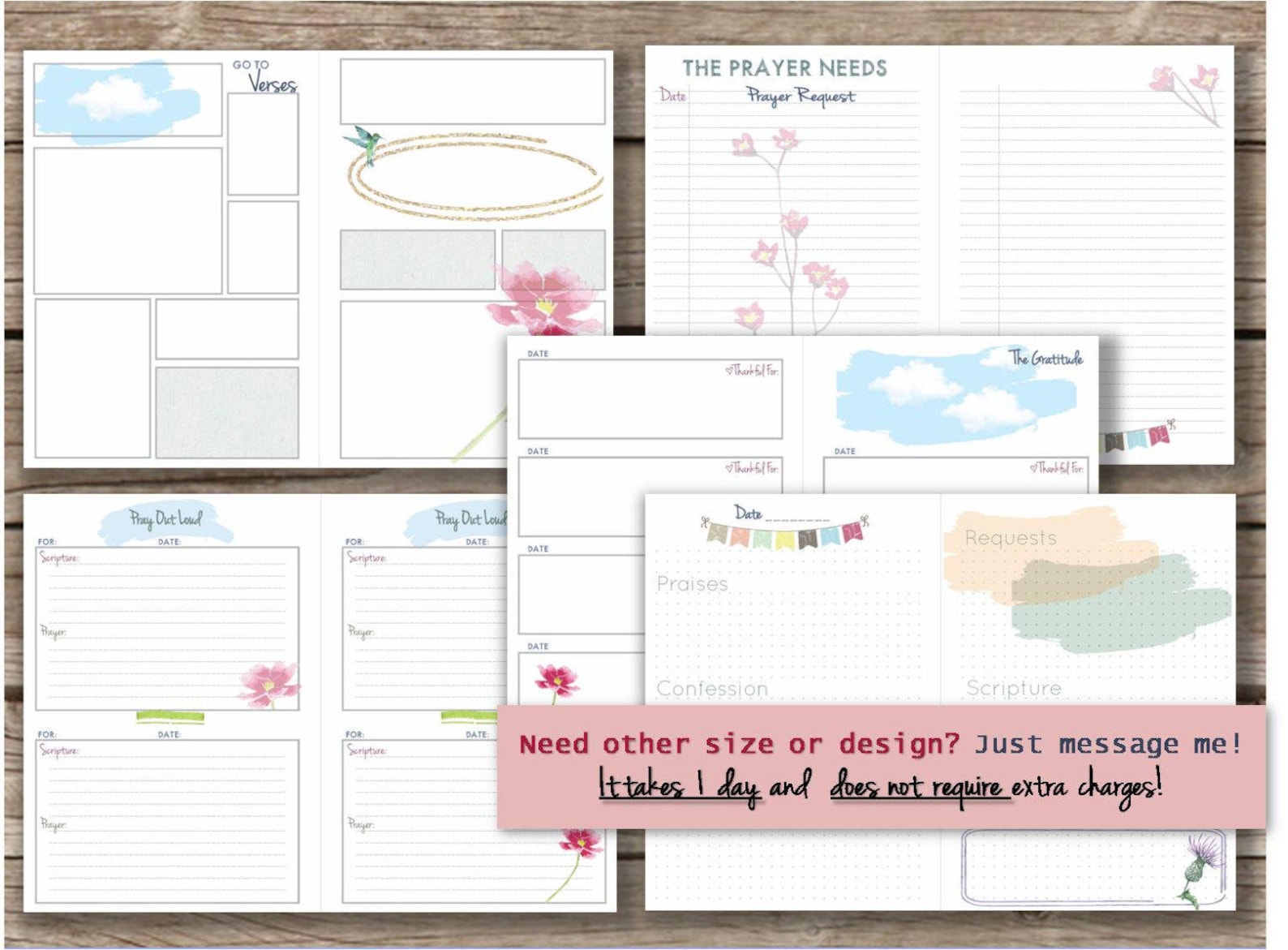 A6 planner printable inserts travelers notebook pages undated Etsy