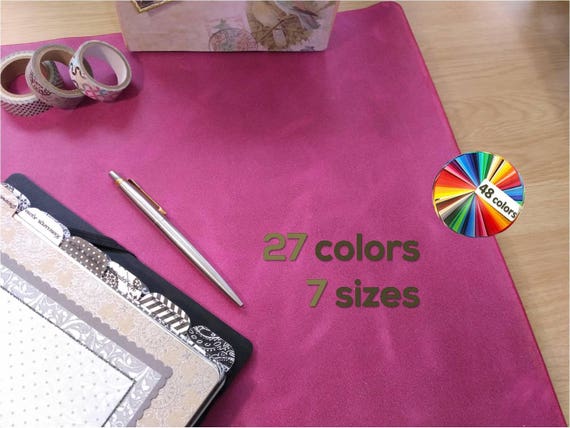 Desk Mat Large Leather Blotter Marble Extra Large Fuchsia Pink Etsy