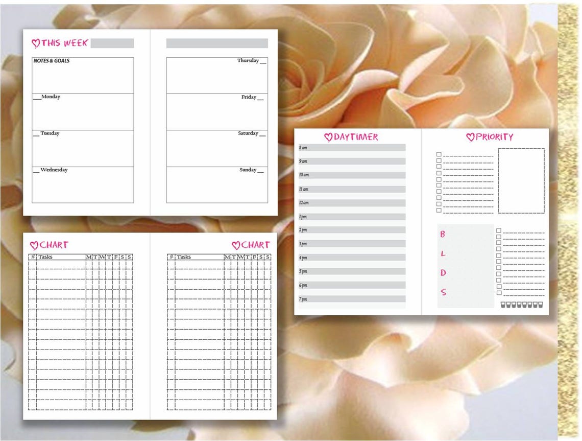 Pocket planner inserts pocket size filofax calendar printable Etsy