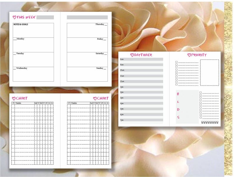 Pocket planner inserts pocket size filofax calendar printable Etsy