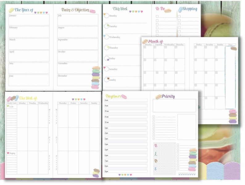 Recollections planner inserts zipper creative year printable Etsy