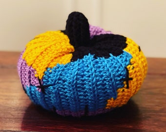 Patchwork häkeln Kürbis: skurriles Weihnachtsdekor