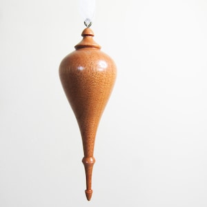 Turned Wood Ornament, Natural Tree Decor