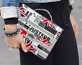Bagabook England Union Jack Design Executive Collection, Book Bag Journal Bible Notebook Cover Carrier w Unique Hand Strap