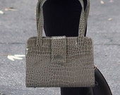 Bagabook, Grey Mock Crock Design Classic Collection, Handbag Purse Style Book Journal Calendar Bible Bag Cover Carrier Notebook