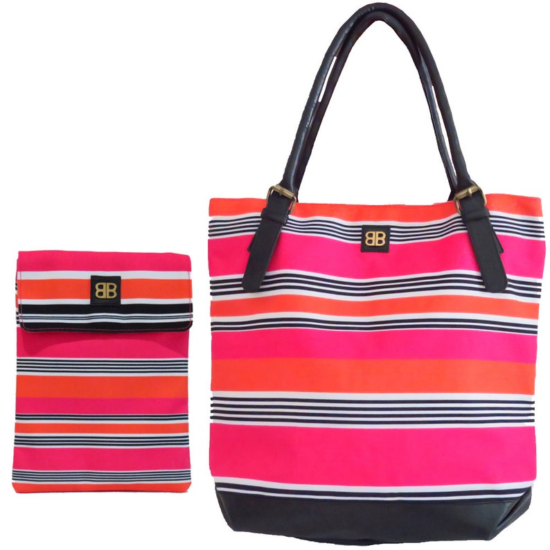 Bagabook Bold Candy Stripe Design Daily Ultimate Set: Tote - Etsy