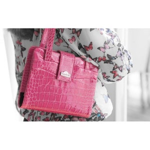 Bagabook Pink Mock Croc Design Classic Collection, Handbag Purse Style Book Notebook Journal Diary Bible Bag Cover Carrier