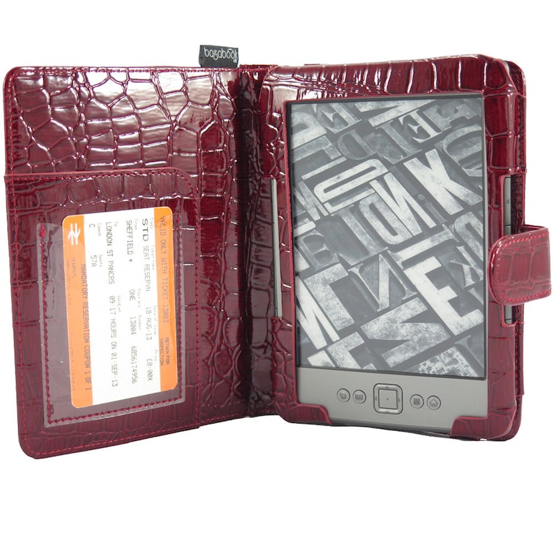 Kindle 6 Inch Ebook Reader Cover Case Bagabook Trendy Red Croc Etsy UK
