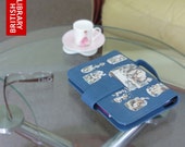 Bagabook Alice in Wonderland Blue Book & Journal Cover Original Illustrations by J Tenniel Bible Notebook Cover Carrier w Unique Hand Strap