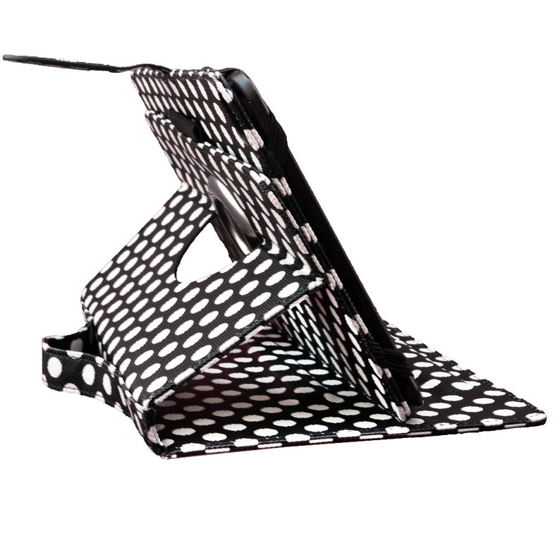Mini iPad 7 Tablet Case Black and White Polka Dot Bagabook With Carry Handle for Easy Use. Etsy
