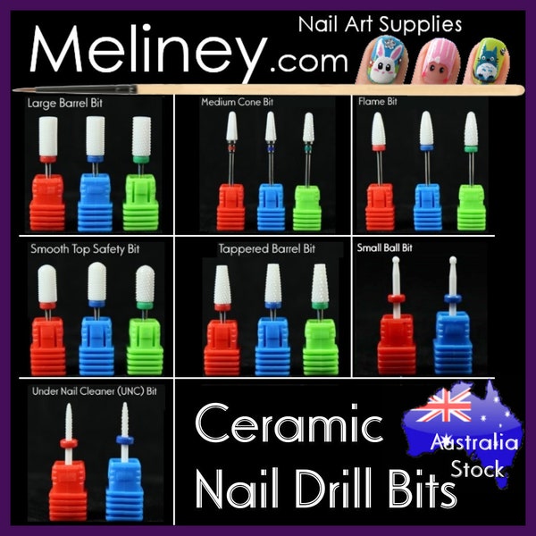 Ceramic Nail Drill Bits Electric File Buffer Shaper Manicure Sanding Tools Nails Set Bit Rotary Flame Barrel Ball Point Grinding cylinder