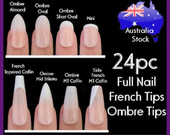 24pc Special Full Nail French Tips Natural Finger False Fake - Etsy 24Pc Special Full Nail French Tips Natural Finger False Fake - Etsy