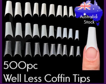 500pc Well-less Coffin tips Nail Tips False square Shape Manicure Fake Nails Gel uv Acrylic French