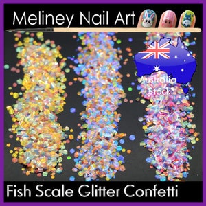 1.5/2/3mm Mermaid Fish Scale Nail Art Hexagon Confetti Glitter Set Decoration Shape Sequins craft supplies colorful mixed party Holographic