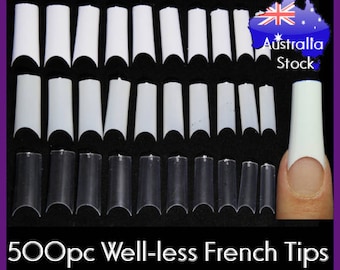 Well-less french tips Nail Tips False square Shape Manicure Fake Nails Gel uv Acrylic