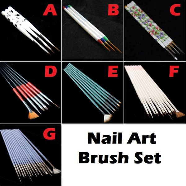 Nail Art Brush Set - Etsy