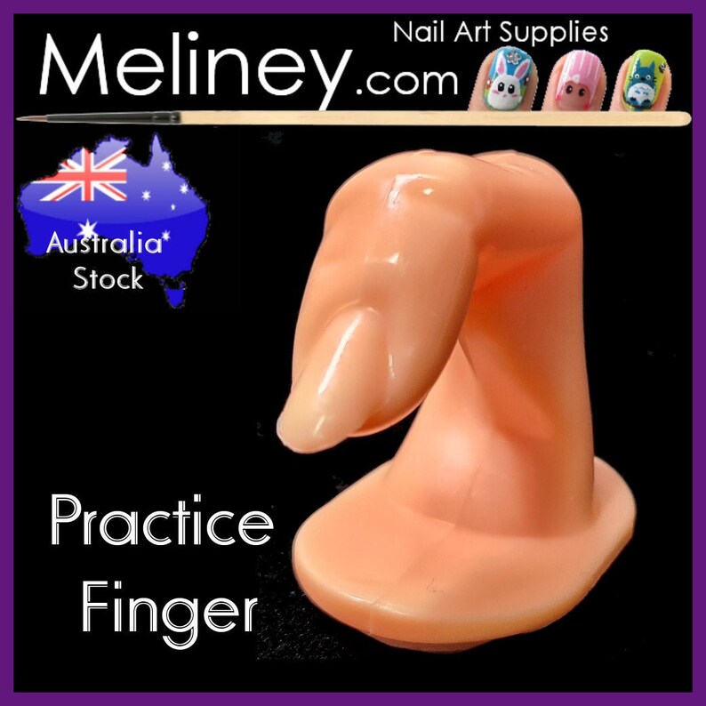 Practice Finger Model Practice Training Nail Art False Fake Tips Display Tool Acrylic UV Gel image 1