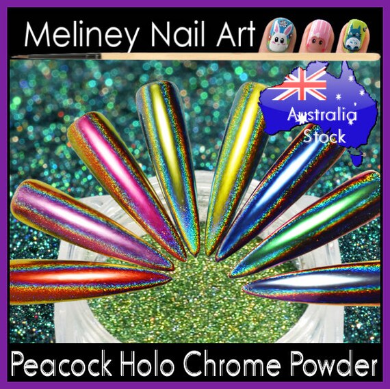 Download Peacock Holographic Duo Chrome Powder High Quality Effect Etsy