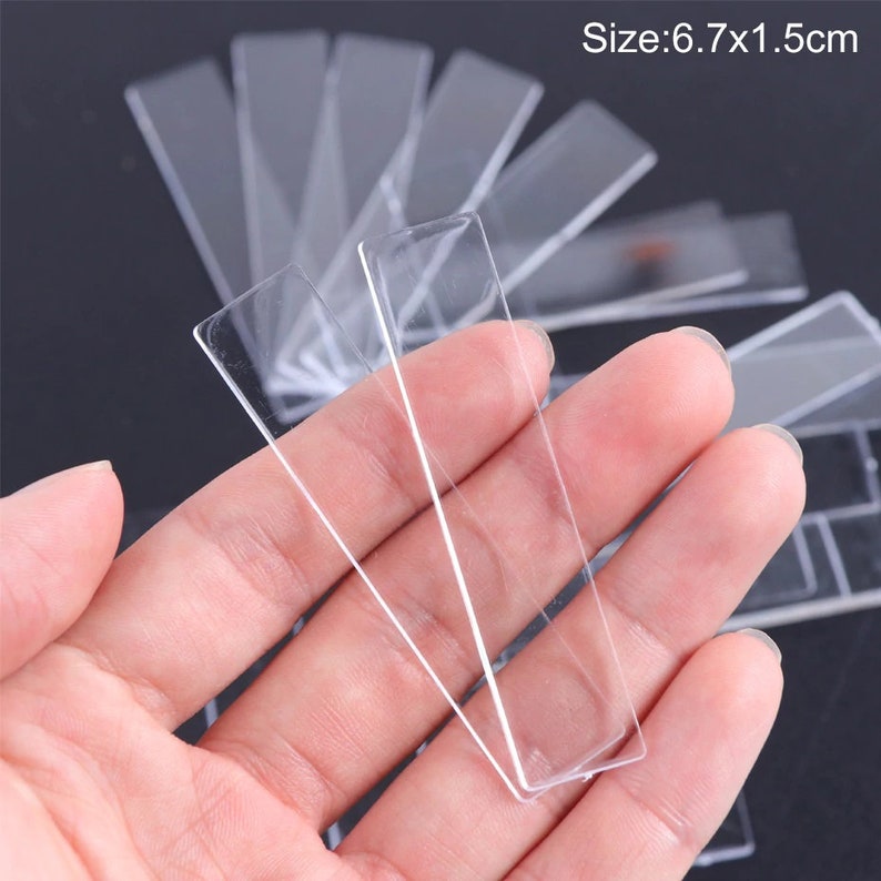 10pc Display Plate Nail Tip Stand Holder Nail Art Tool Salon Manicure acrylics slide Double Sided Tape image 2