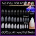 600pc Almond Nail Shape Oval Stiletto Full Cover False Tips Fingernail Manicure Acrylic gel DIY Pointy fake nails long press on nails clear 