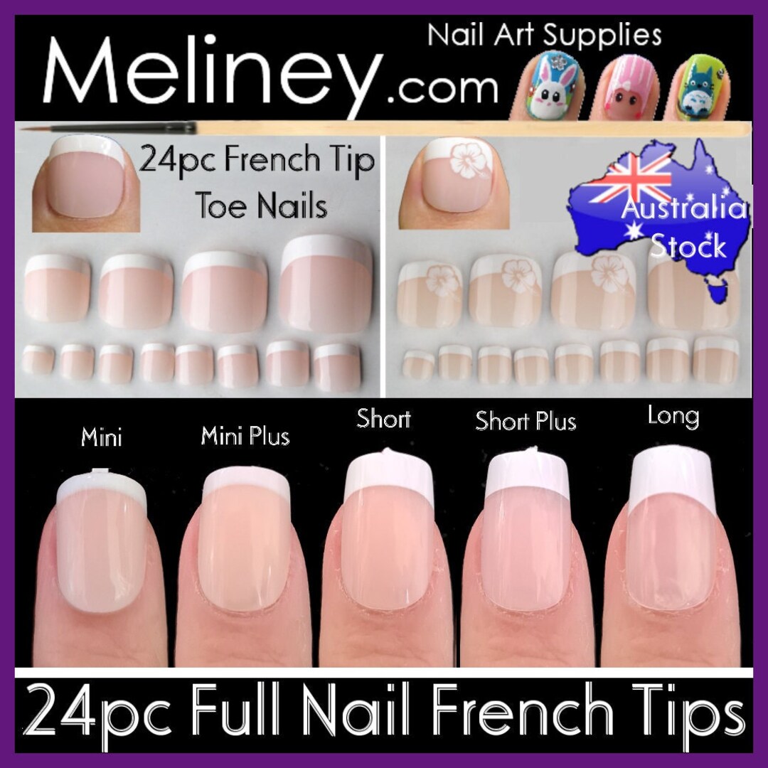 24pc Full Nail French Tips Natural Finger Toe False Fake Art - Etsy Hong Kong 24pc Full Nail French Tips Natural Finger Toe False Fake Art - Etsy Hong Kong