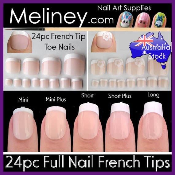 24pc Full Nail French Tips Natural Finger Toe False Fake Art - Etsy Sweden 24pc Full Nail French Tips Natural Finger Toe False Fake Art - Etsy Sweden