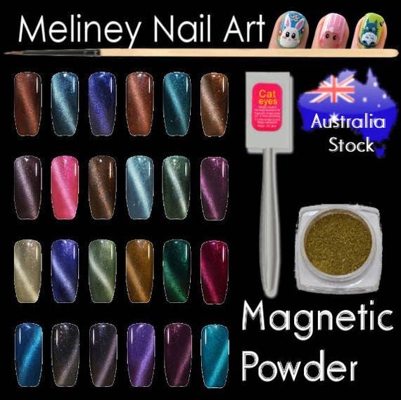 Cat Magnetic Powder Dark Blue Purple 3D Chameleon Pigment Glitter Powder  Nail Art Art Gel Polish Manicure DIY Nail Decoration Decoration 