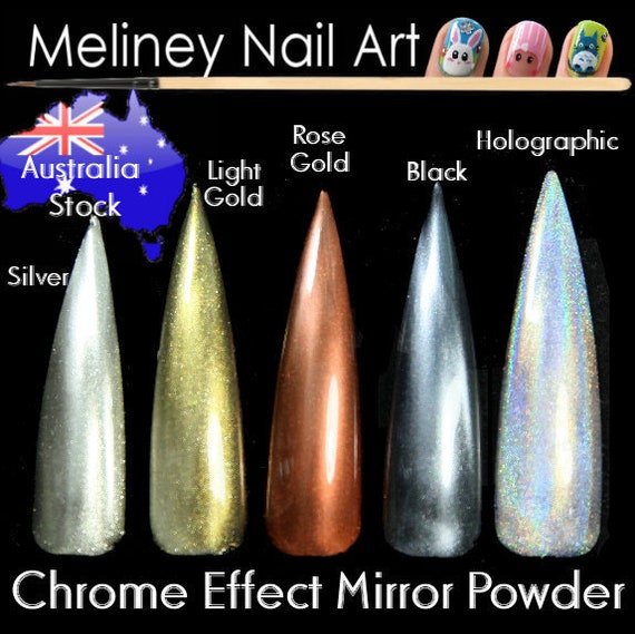 1g High Quality Black Silver Powder Chrome Mirror Powder Pigment