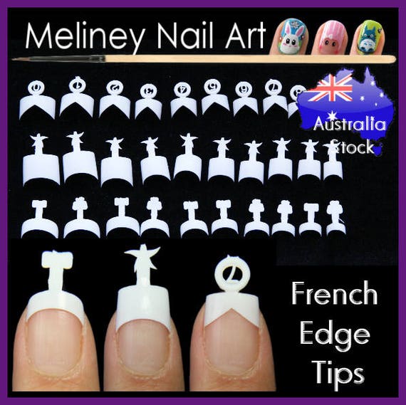 French edge tips Nail Tips False square Shape Manicure Fake Nails Gel uv Acrylic white