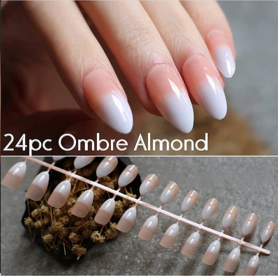 24pc Special Full Nail French Tips Natural Finger False Fake Art