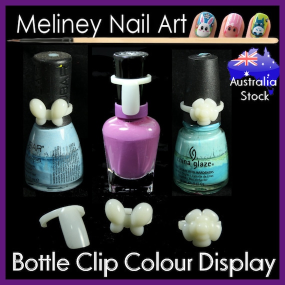 50pc Display Clips for Nail Polish Bottle Tops Colour Nail Art