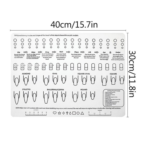 Silicone Nail Art Mat Tool Stamping Transfer Sheet Manicure Table Cover -   Israel