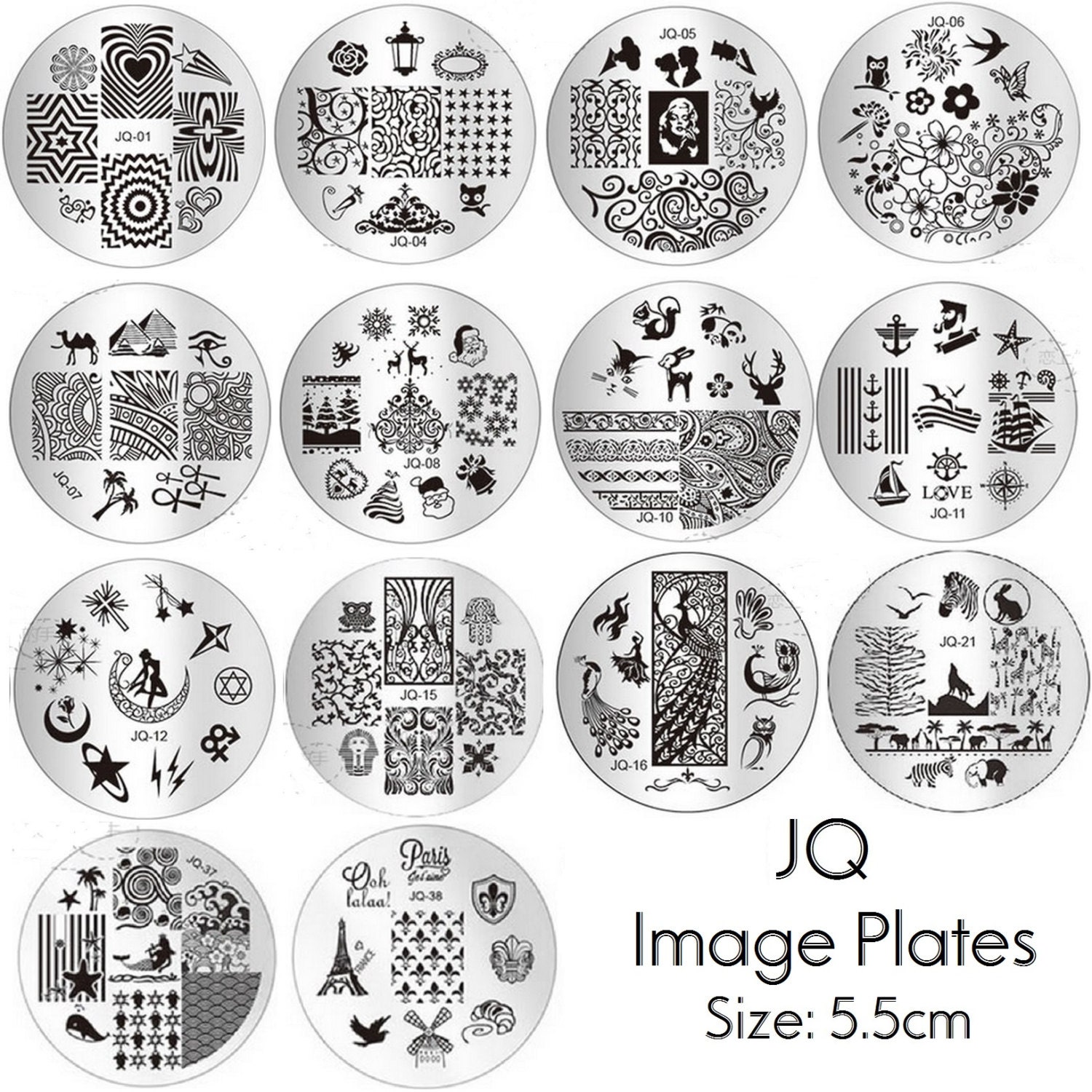 10 Designs For Choose XJ Series Nail Art Image Stamps Plates Stamping Nail  Art Decoration DIY Stencil Manicure Tools - Buy 10 Designs For Choose XJ  Series Nail Art Image Stamps Plates