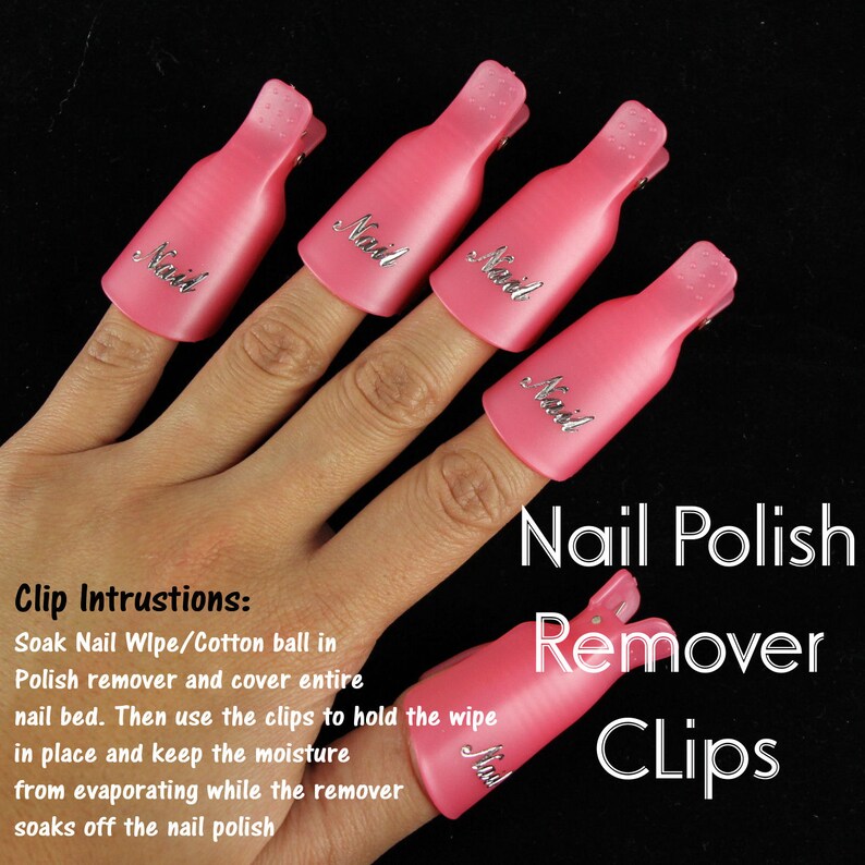 10pc Nail Polish Remover Clips Nail Art Soak off Tool Manicure Etsy